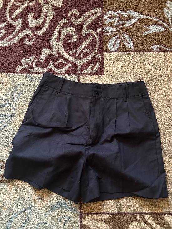 Madewell Pants - NWT Madewell Tailored Pleated Shorts Black Linen Blend Size 2